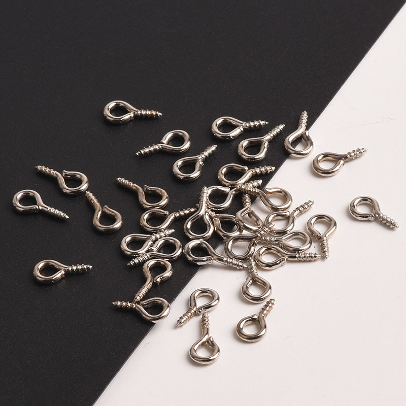diy hand-made jewelry materials with sheep eye nails, sheep horn nails with rings, nail screws, thread rings, single-hole bead hanging ring accessories pic 10