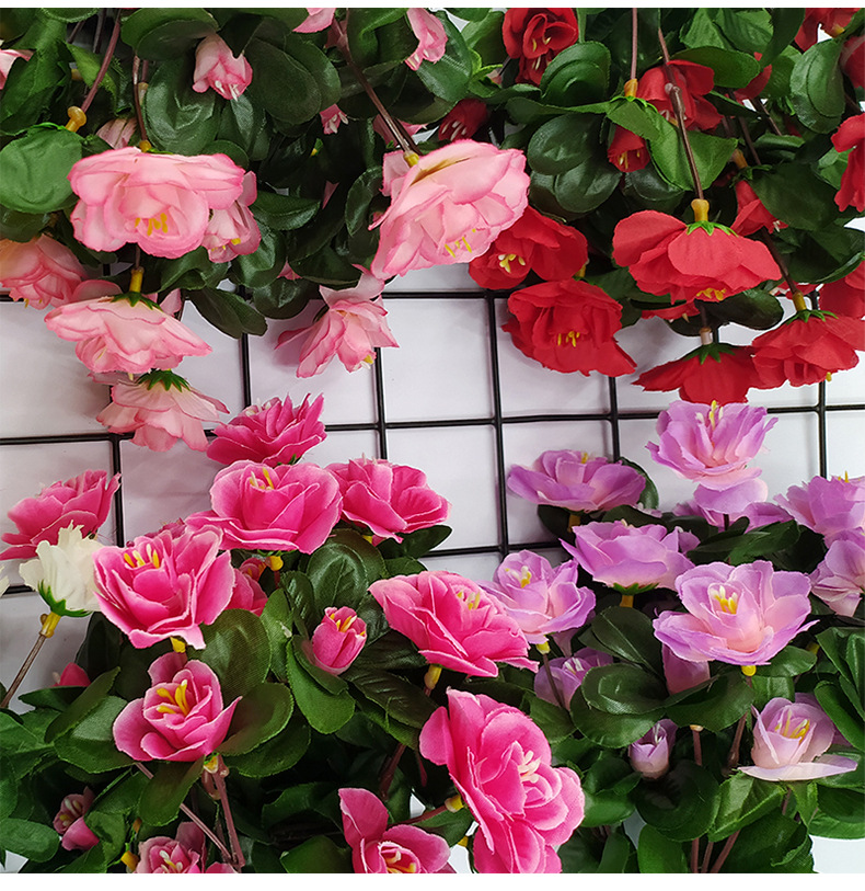 Artificial rhododendron flower bouquets, single dining table, Nordic decoration, green plants, living room placement, large-scale engineering decoration pic 14