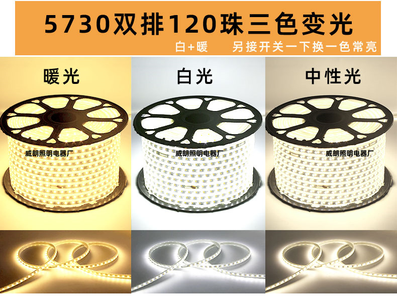 Высокое давление 5050/rgb2835 неоновая водонепроницаемая 220v мягкая силиконовая лампа с оптовой внешней полосой 5730 pic 6