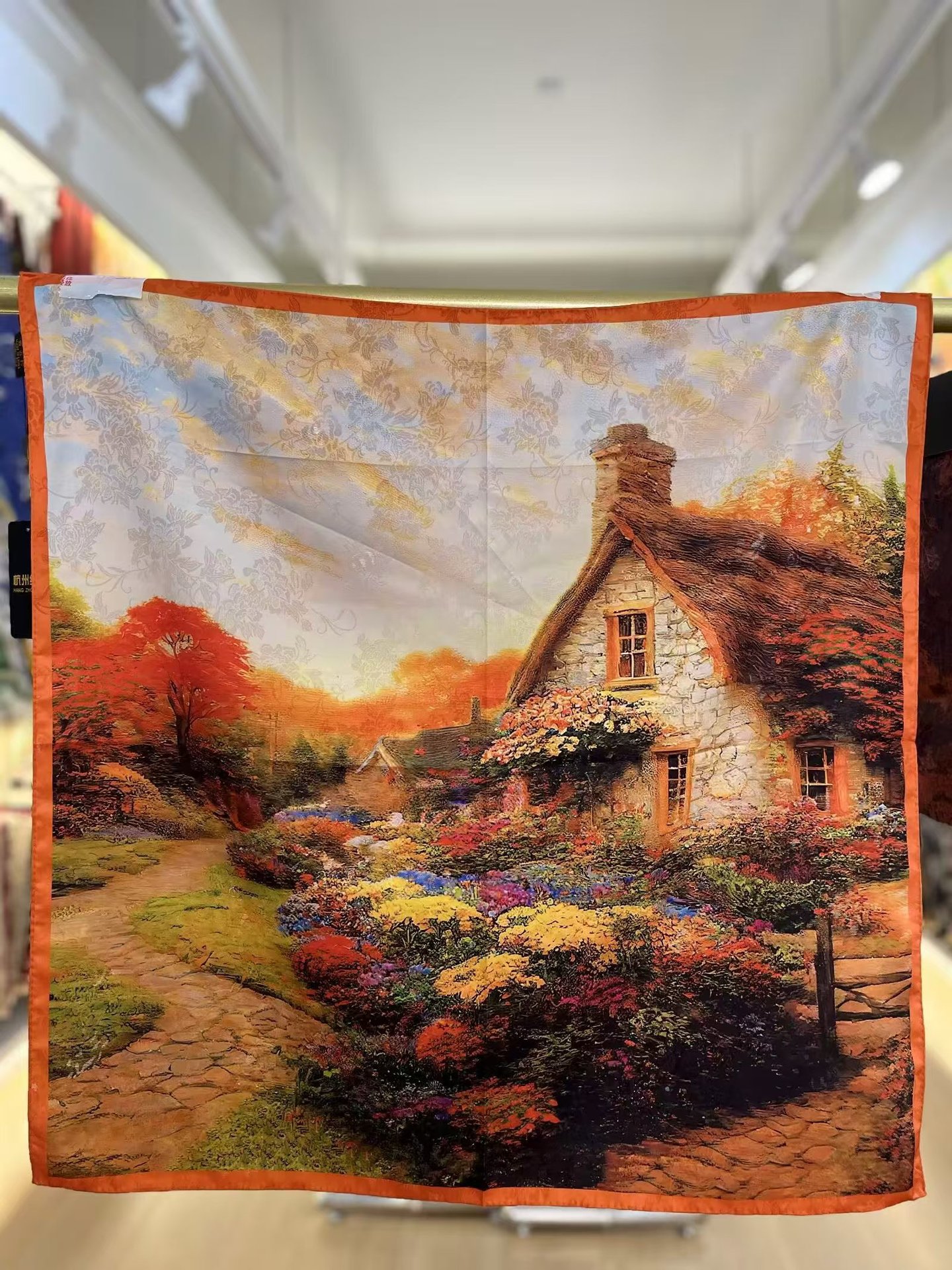 国潮香云纱花萝70*70新中式苏杭小方巾双面双色丝巾厂家代发扎染详情31