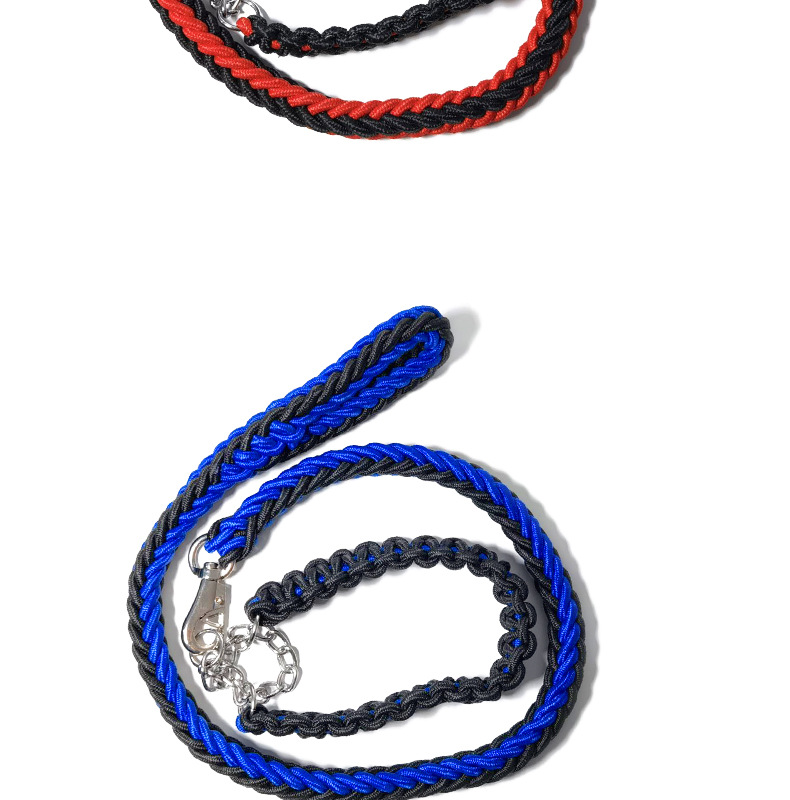 Venta directa de fábrica ocho cuerdas de tracción de mascotas para perros collar trenzado a prueba de explosiones correa de tracción de nylon cuerda de perro al por mayor pic 26