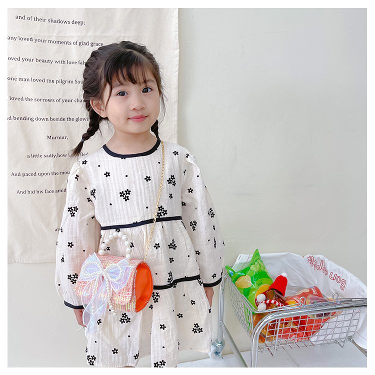 可爱女童斜挎包小香风时尚儿童手提斜背包包公主淑女珍珠包单肩包详情49