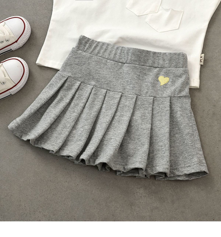 Niñas nuevo estilo versátil falda plisada pantalones vestido de verano para niños con pantalones de seguridad estilo fino falda de medio tamaño para niños pic 12