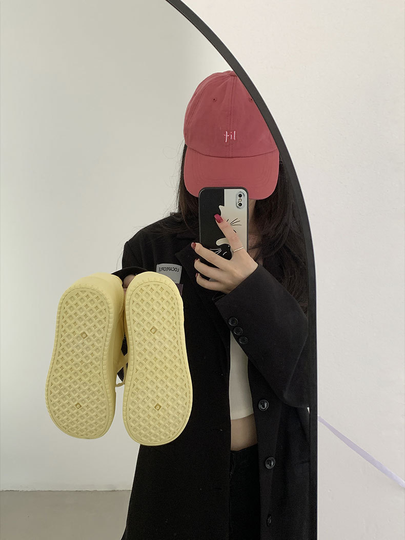 多巴胺红色厚底板鞋女2024新款miu系带小白鞋~春夏秋冬季春运动鞋详情19