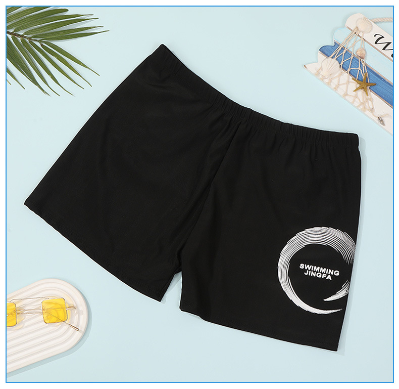 新款男士泳裤成人平角胶印沙滩裤泳池短裤男条纹游泳裤宽松舒适详情28