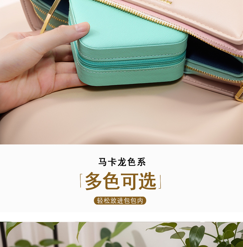 Simple and convenient ring, necklace, bracelet, earring, stud jewelry, princess jewelry box, travel and home accessories storage box pic 7