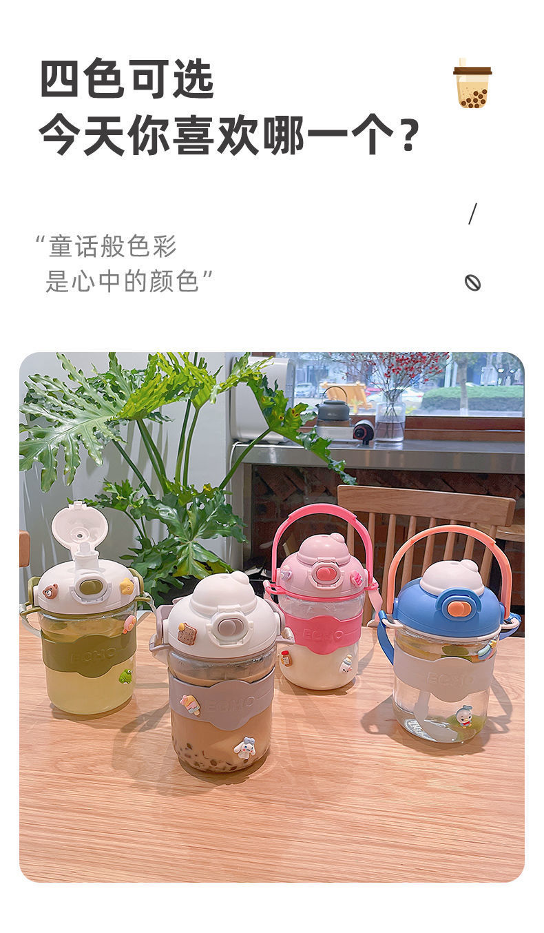 水杯女生高颜值运动水壶耐高温带吸管便携夏季1升杯子详情8