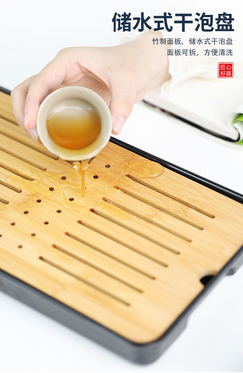 Wholesale travel tea sets, tea trays, household Gongfu tea sets, outdoor portable teapots, ceramic New Year gifts pic 17