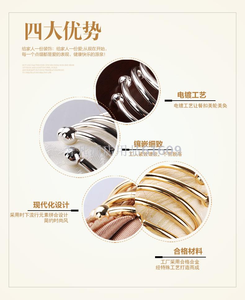 Hotel supplies, napkin rings, banquet decorations, Western food buttons, napkin rings, napkin buttons, European alloy napkin rings, gold pic 22