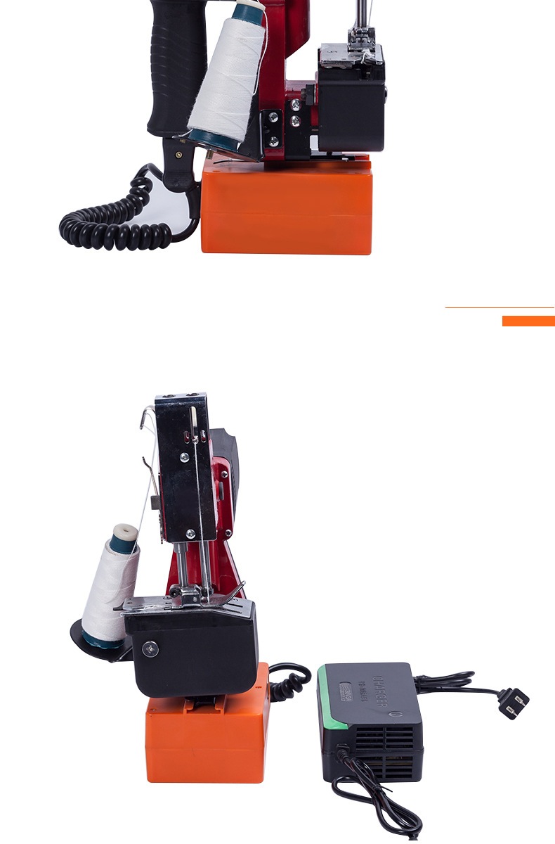Crowduse GK9-3A tipo de carga portátil máquina de costura eléctrica empacadora inalámbrica bolsa de arroz tejido bolsa de embalaje express pic 10