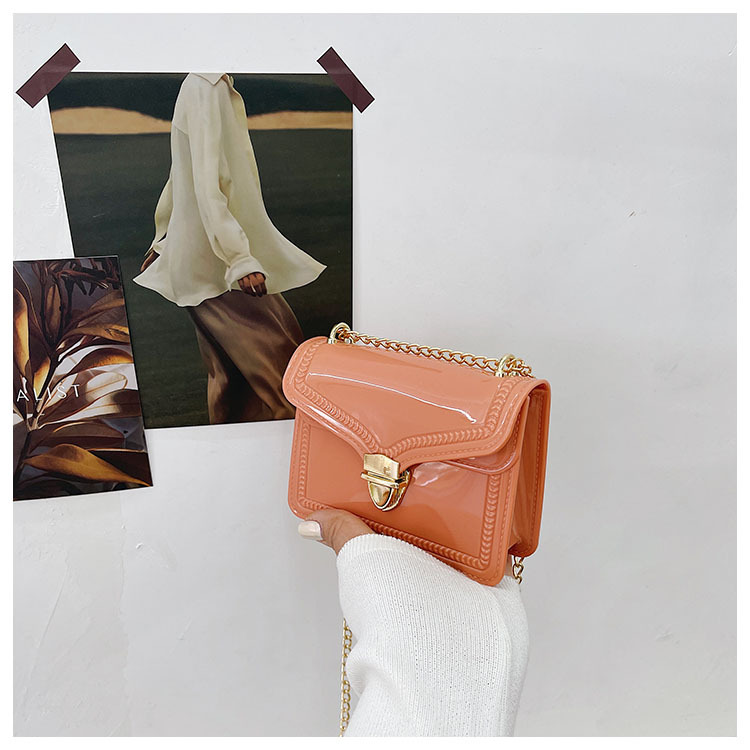 2021夏季新款PVC果冻包mini时尚花边小方包化妆包单肩斜挎ins女包详情54