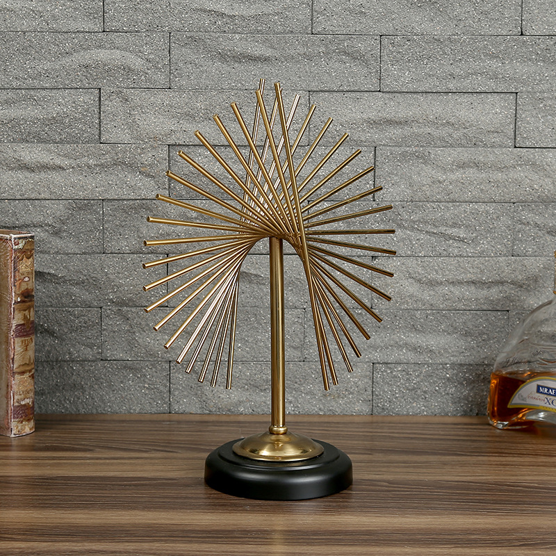 Modern light luxury metal ornaments, creative model rooms, office soft furnishings, handicrafts, home living room and entrance hall decorations pic 5