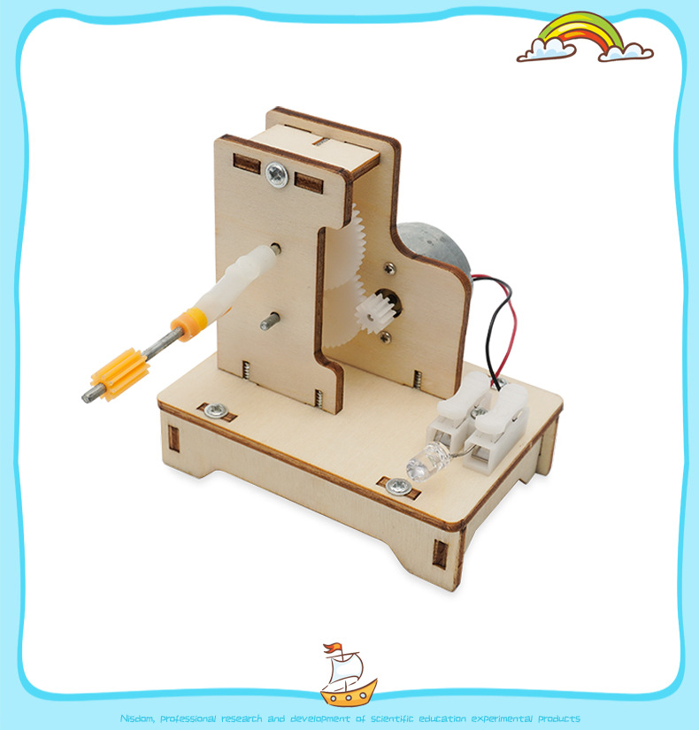 中小学生科学实验手摇发电机DIY科技小制作益智科教模型智慧教育详情17