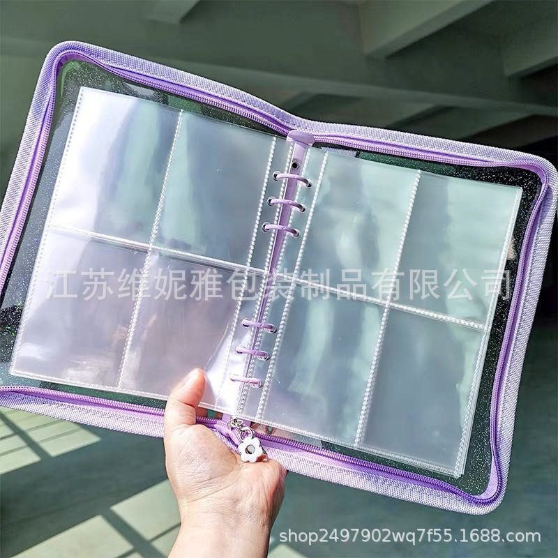Convenient zipper dust-proof and anti-oxidation earring, necklace, bracelet and accessory storage book, transparent snap PVC self-sealing bag pic 7