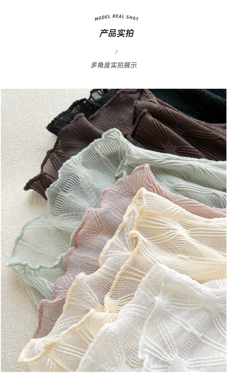 A new Korean-style slimming and sexy lace base layer with a black ear-trimmed high-neck and long-sleeved top for women pic 10