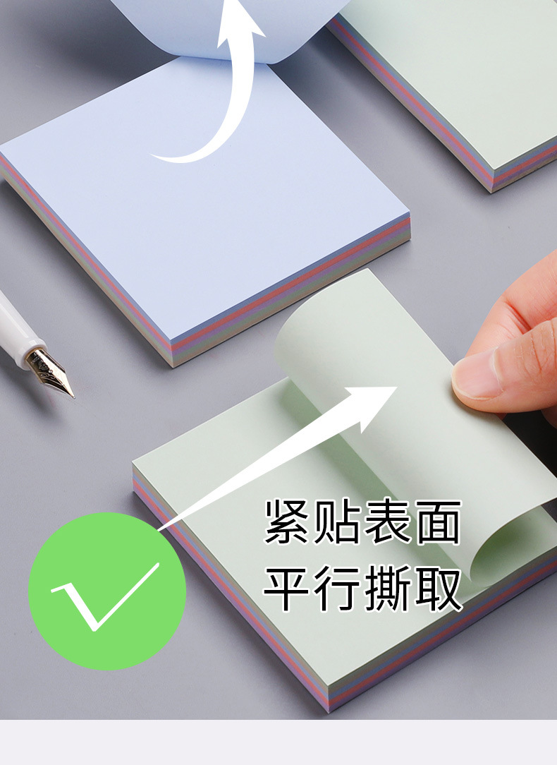 Wholesale of new colored sticky notes, long index stickers, office message notes, student cute N-time stickers pic 20