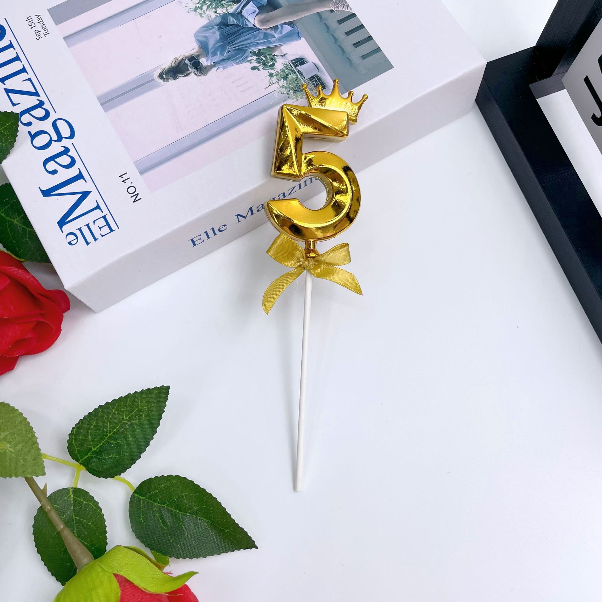 跨境创意新品3D立体皇冠数字插件派对生日蛋糕烘焙甜品台装饰摆件详情14