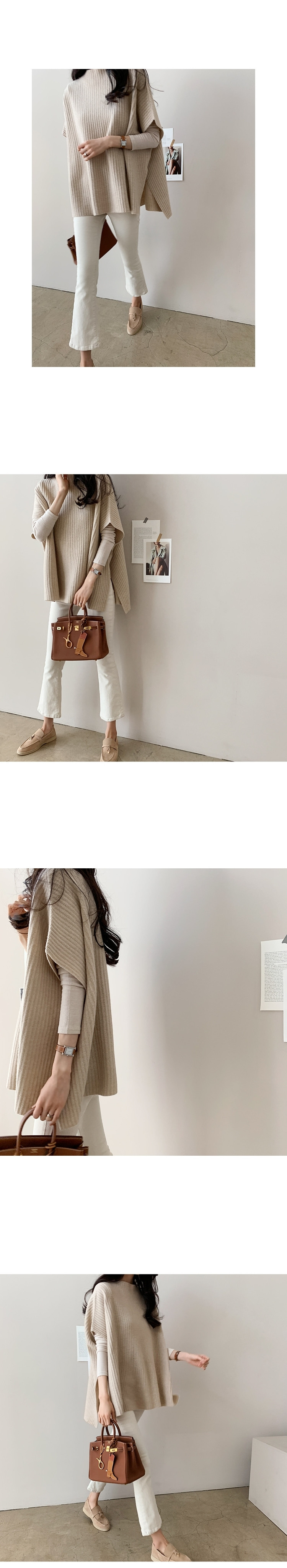 Elegant and mature cape sweater, cape coat, new autumn Japanese and Korean knitted sweater top, loose and slimming, large size pic 11