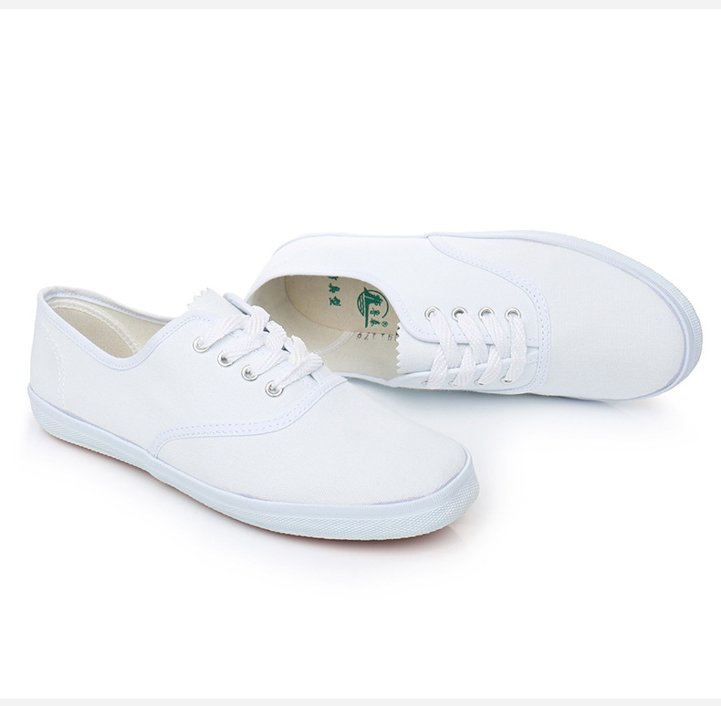 鲁泰春秋劳动鞋车间工作鞋休闲白网鞋男女简约帆布鞋橡胶底晨练鞋详情15