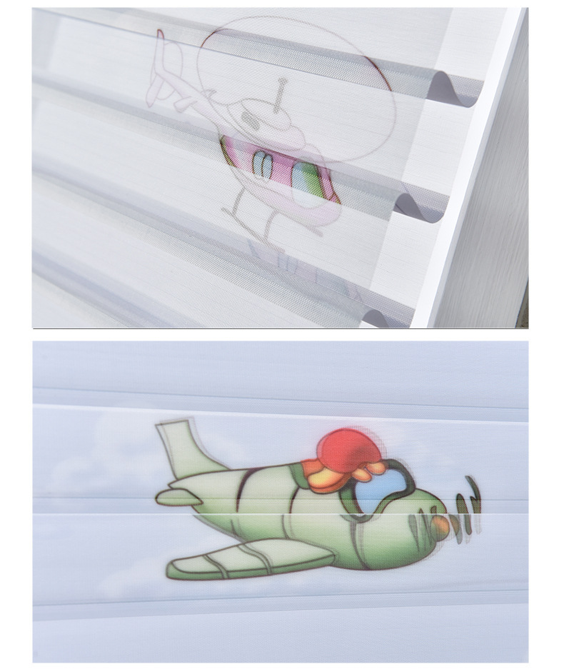 Wholesale finished products of new bathroom, living room and bedroom cartoon blackout blinds, waterproof and dustproof soft gauze curtains pic 10