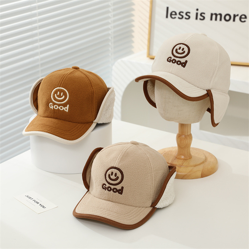 儿童帽冬男童毛呢加绒护耳雷锋帽宝宝鸭舌帽保暖棒球帽韩版学生潮详情5