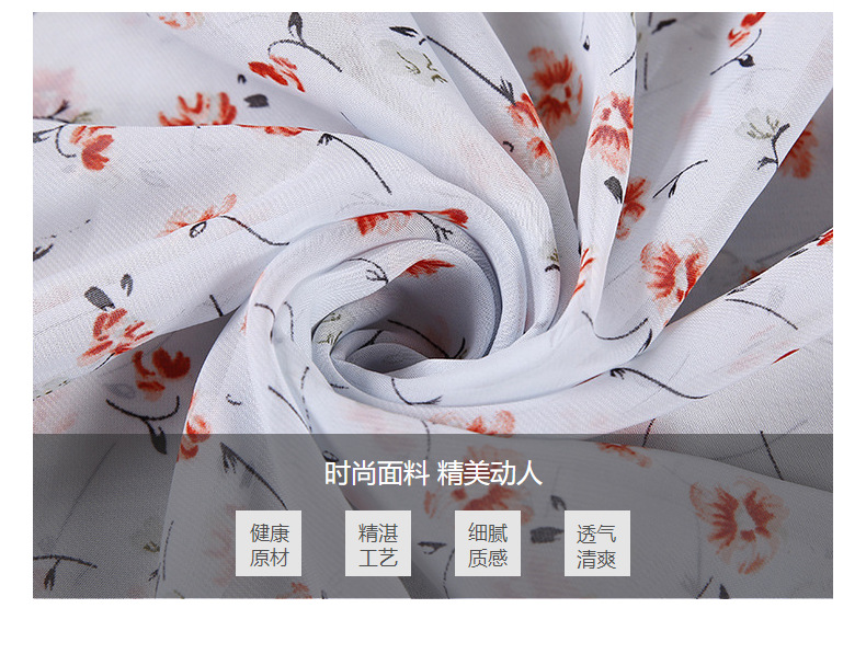 New small floral printed fabric, beach towels, silk scarves, printed fabric, polyester woven floral chiffon, in stock pic 37