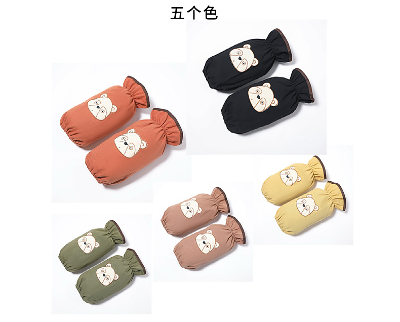 袖套大量批发卡通小熊刺绣棉袖套家务服务员防油污袖套亚马逊货源详情16