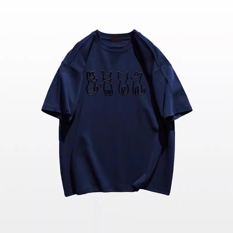 纯棉潮牌短袖T恤女夏季2025宽松设计感小众半袖复古美式上衣体恤详情9