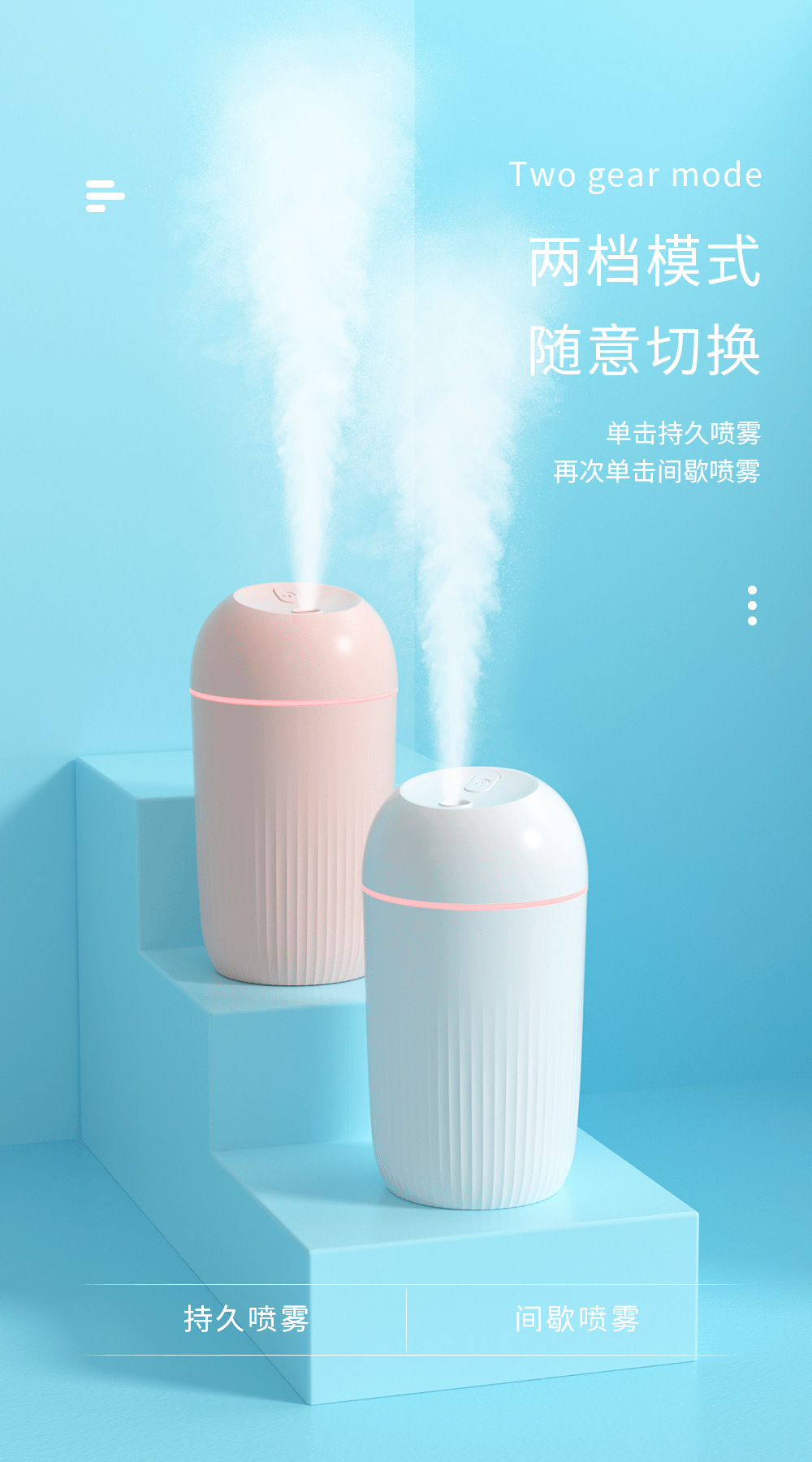New colorful water drop humidifier USB spray night light silent home mini aromatherapy air humidifier gift pic 23