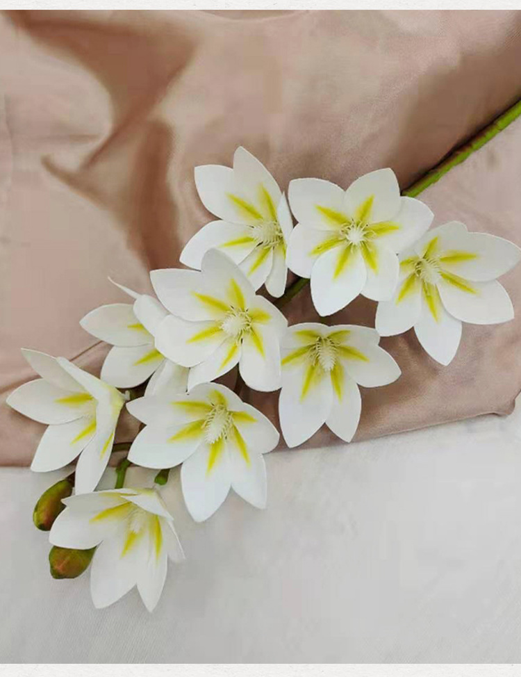 Single 9-head clematis imitation flower bouquets, wedding decorations, home interior decoration, office ornaments wholesale pic 16