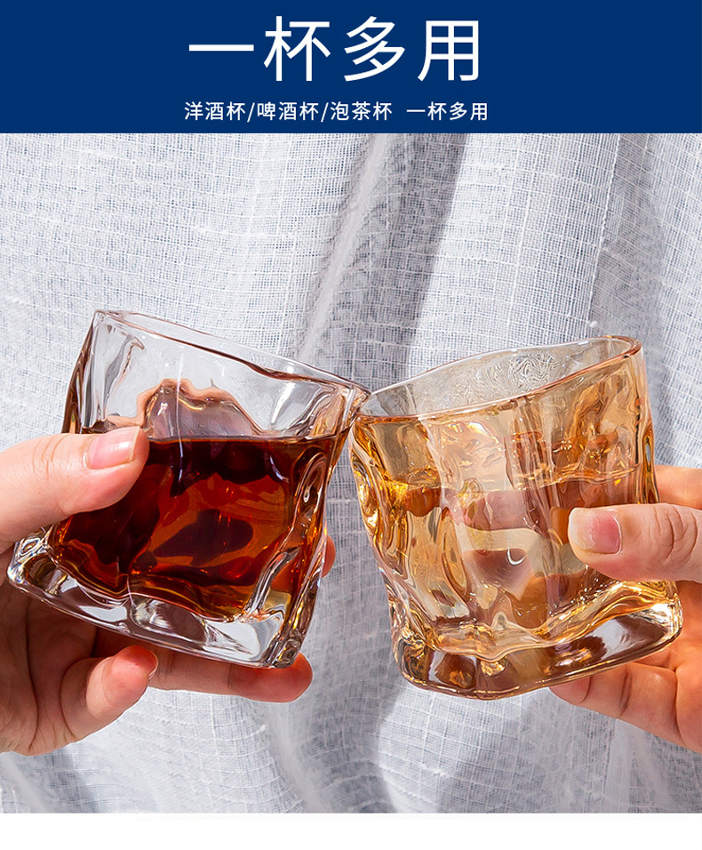 Ins-style twisted glass cups with high appearance standards, tea cups, coffee, breakfast, milk wine glasses, small gifts for free wholesale pic 7