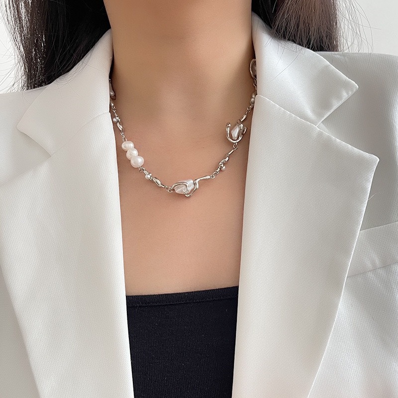 Ines institute perimal metal futery futery pearl college, холодный ветерок любви, соединяющий приливы цепей ключицы pic 3