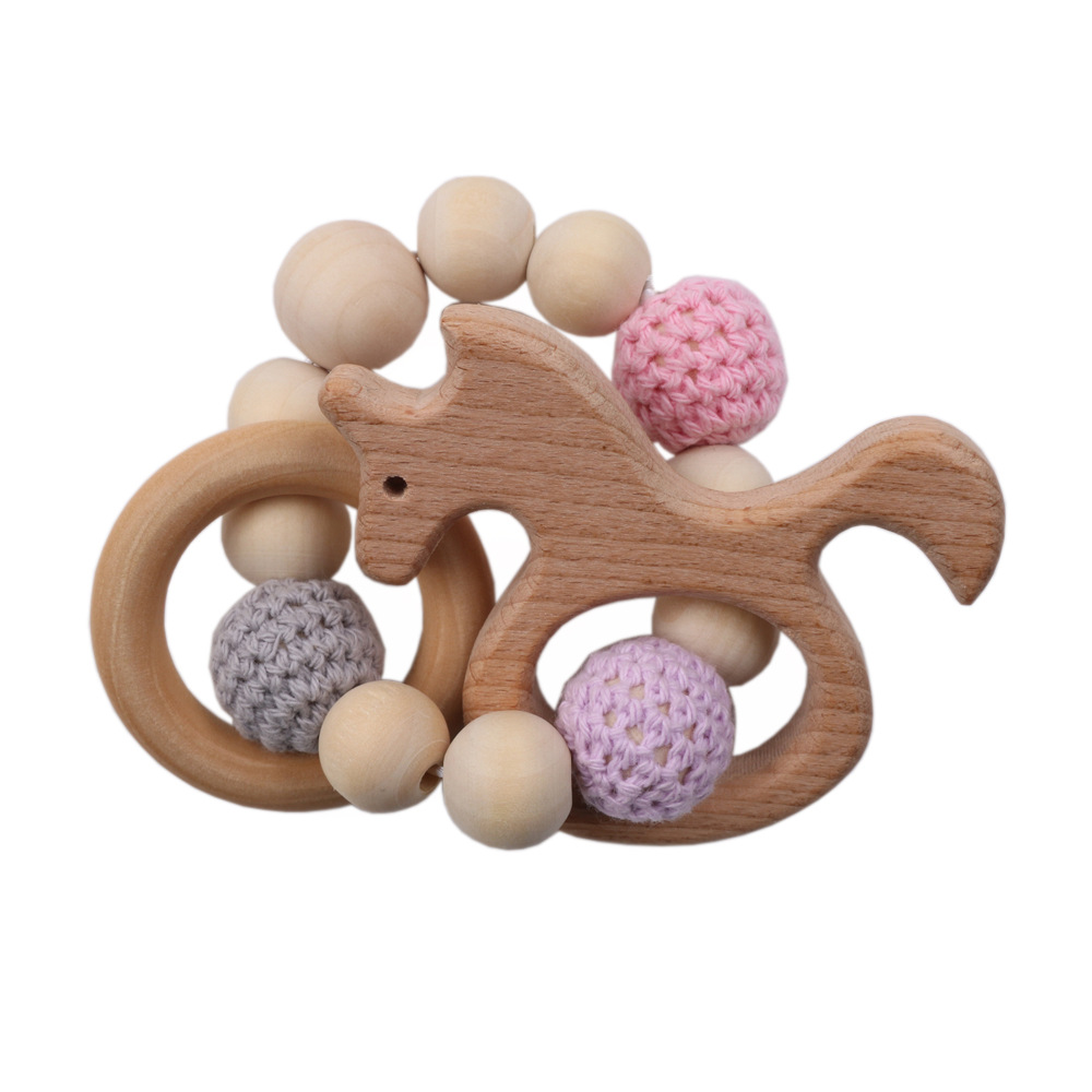 Comercio exterior bebé molar zelkova animal pulsera DIY juguetes para bebés registro natural cuentas pulsera gancho bola pulsera pic 8