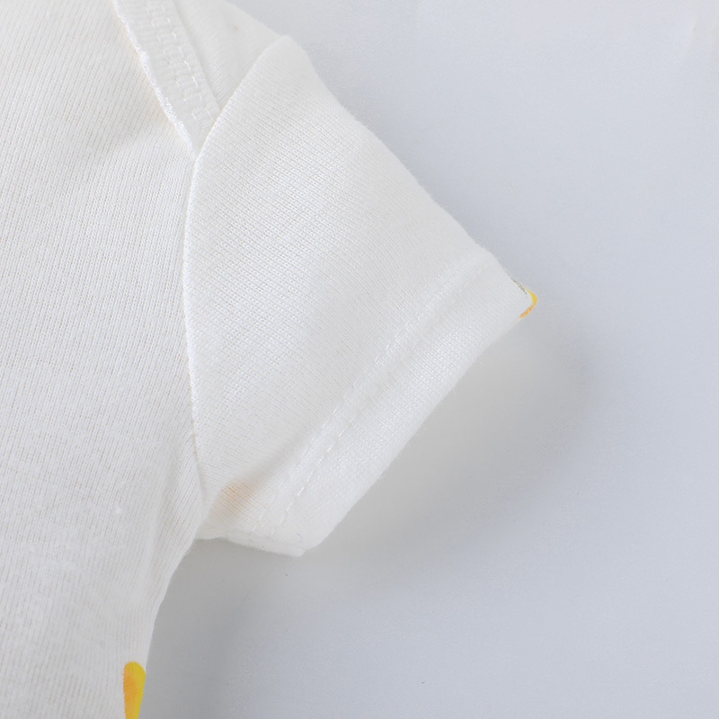 Summer short-sleeved triangular khaki for newborns, cute five-piece set for boys and girls, one-piece suit and crawling suit pic 21