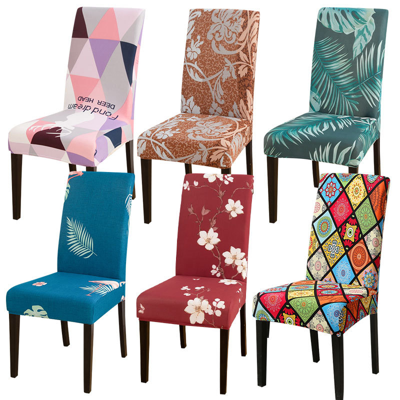 Cross-border thickened super soft chair cover, fully wrapped elastic plush hotel home dining chair cover, solid color simple stool cover pic 4