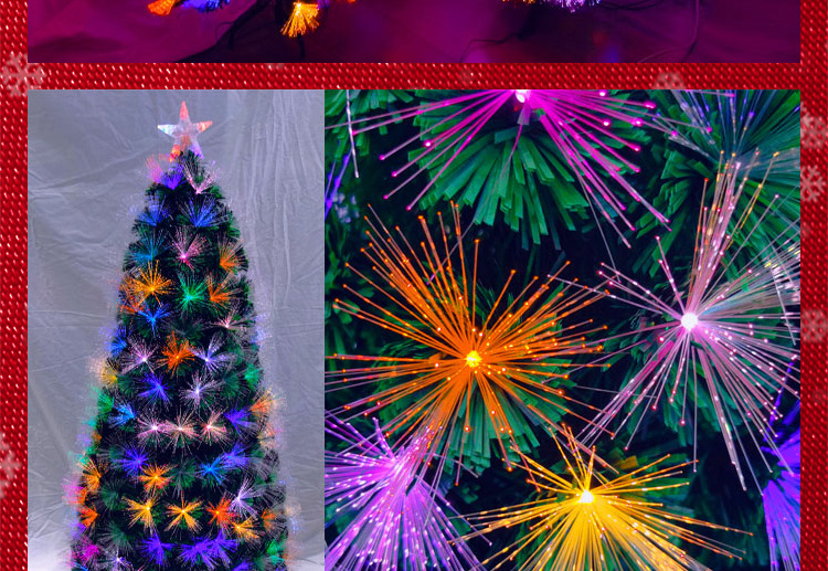 Shengfa 1.8M colorful light Feather Christmas Tree, household simulation Large luminous Christmas PVC tree factory wholesale pic 40