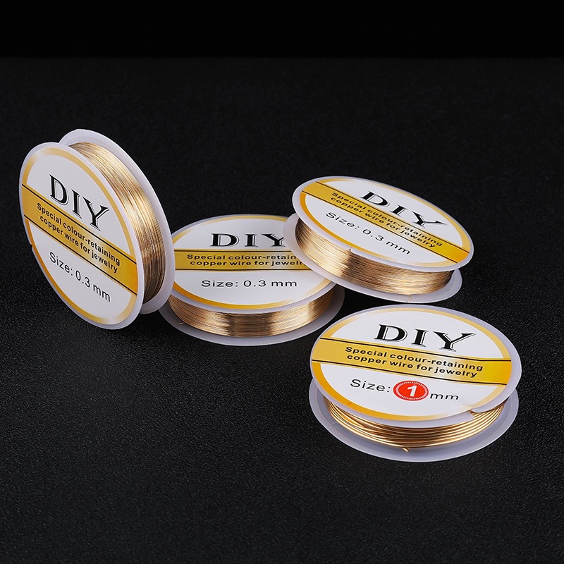 14K gold-coated color-retaining copper wire, kc gold and silver copper wire, gold wire winding, braided and shaped, diy handcrafted soft wire with strong color retention pic 9