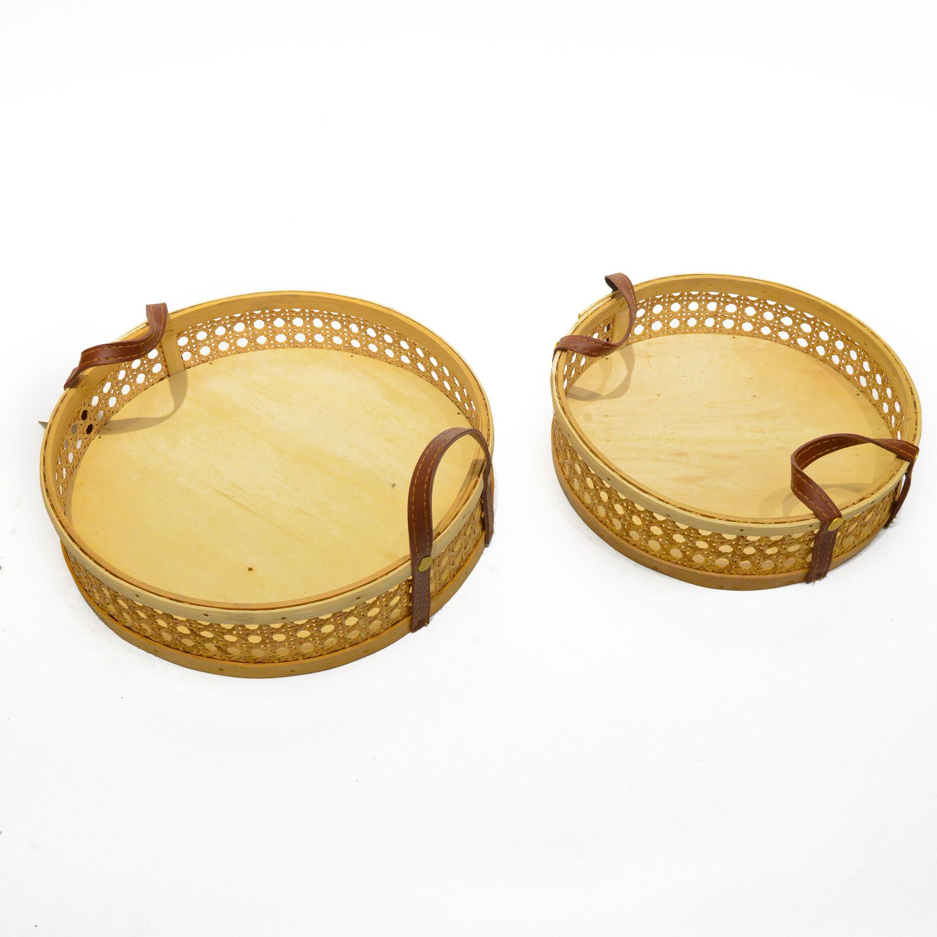 竹编圆盘手工编织托盘 客厅果盘厨房蔬果盘火锅篮 农家乐餐具批发详情3