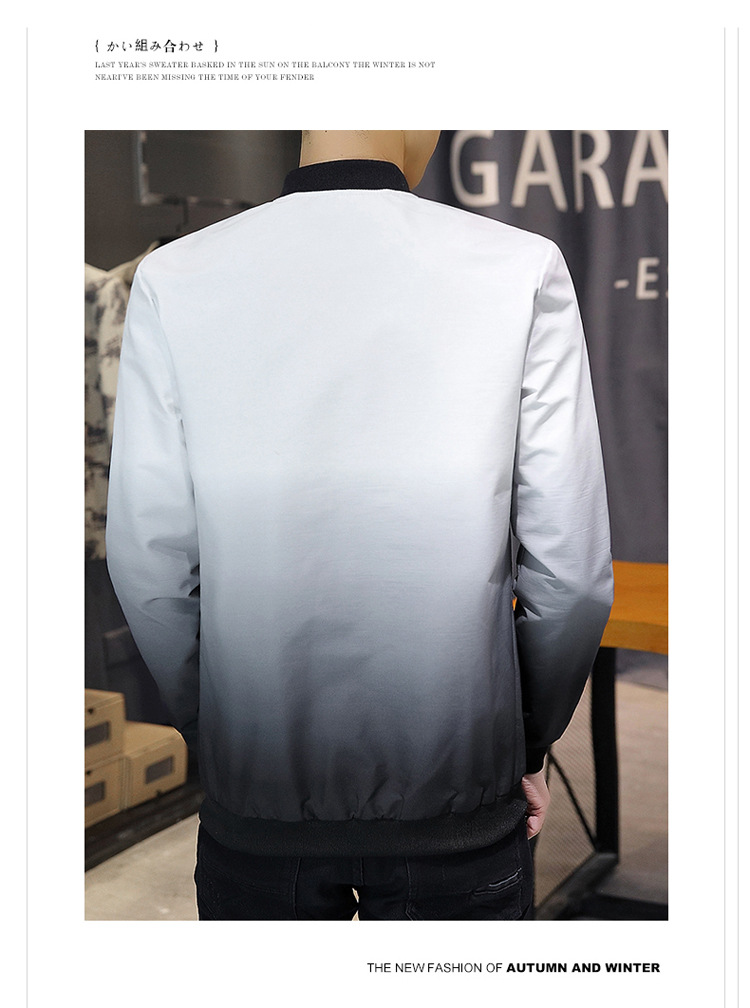 Comercio exterior primavera/otoño 2022 chaqueta versátil para hombres versión coreana slim fit baseball wear tendencia para hombres gradiente de estilo casual abrigos pic 23