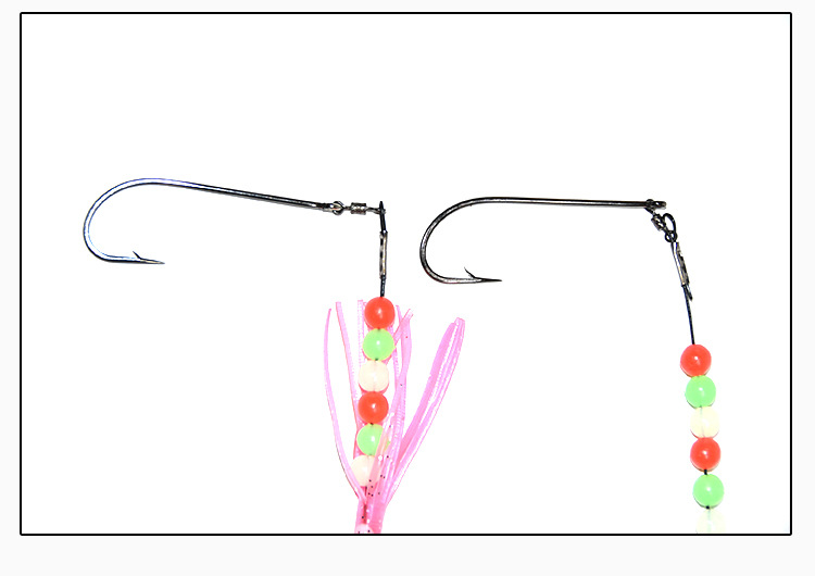 Superman Lua String Hook with teeth, high-brightness luminous squid, pulling large string hook, boat fishing, sea fishing hook pic 5