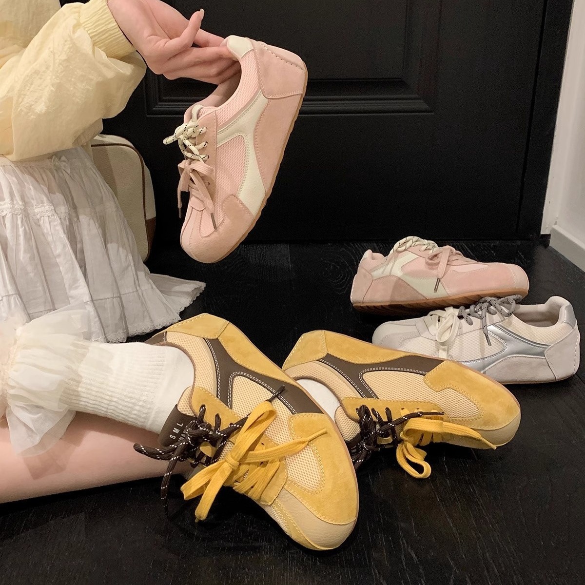 马速主义2025新款小众设计ins潮萌爪鞋女春厚底运动鞋休闲大头鞋详情1