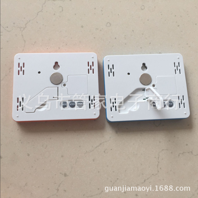 Electronic temperature and humidity meter, household indoor thermometer, temperature and humidity meter, lunar alarm clock stand, magnet BK855 pic 5