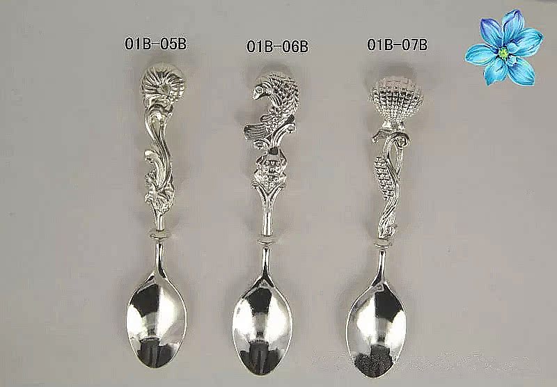 Creative, fashionable and retro coffee spoon, three-dimensional conch, shell and carp, and gold, silver and copper dessert spoon jyv01 pic 30