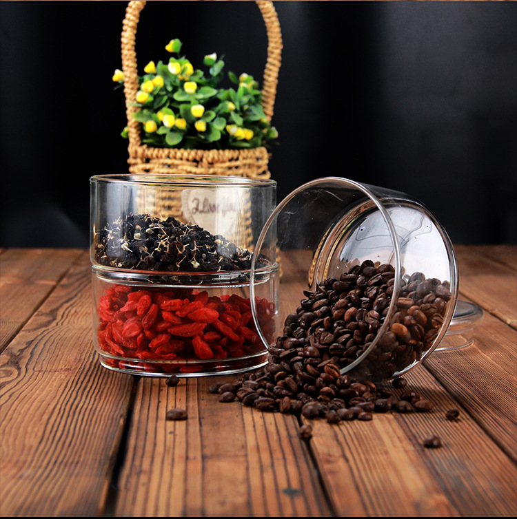 New glass bowl, fruit and vegetable salad bowl, home snack storage jar, multi-layer sealed storage jar, salad bowl pic 10