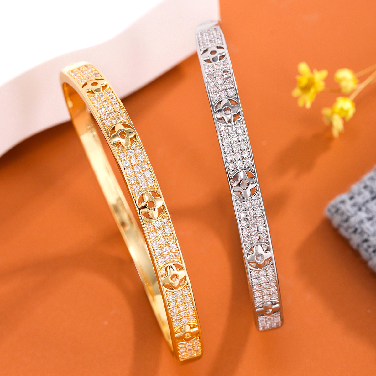 Kajia V Gold Starry Sky High Version Bracelet Couple bracelet, European and American style cross-border fashion jewelry bracelet factory direct sales pic 3