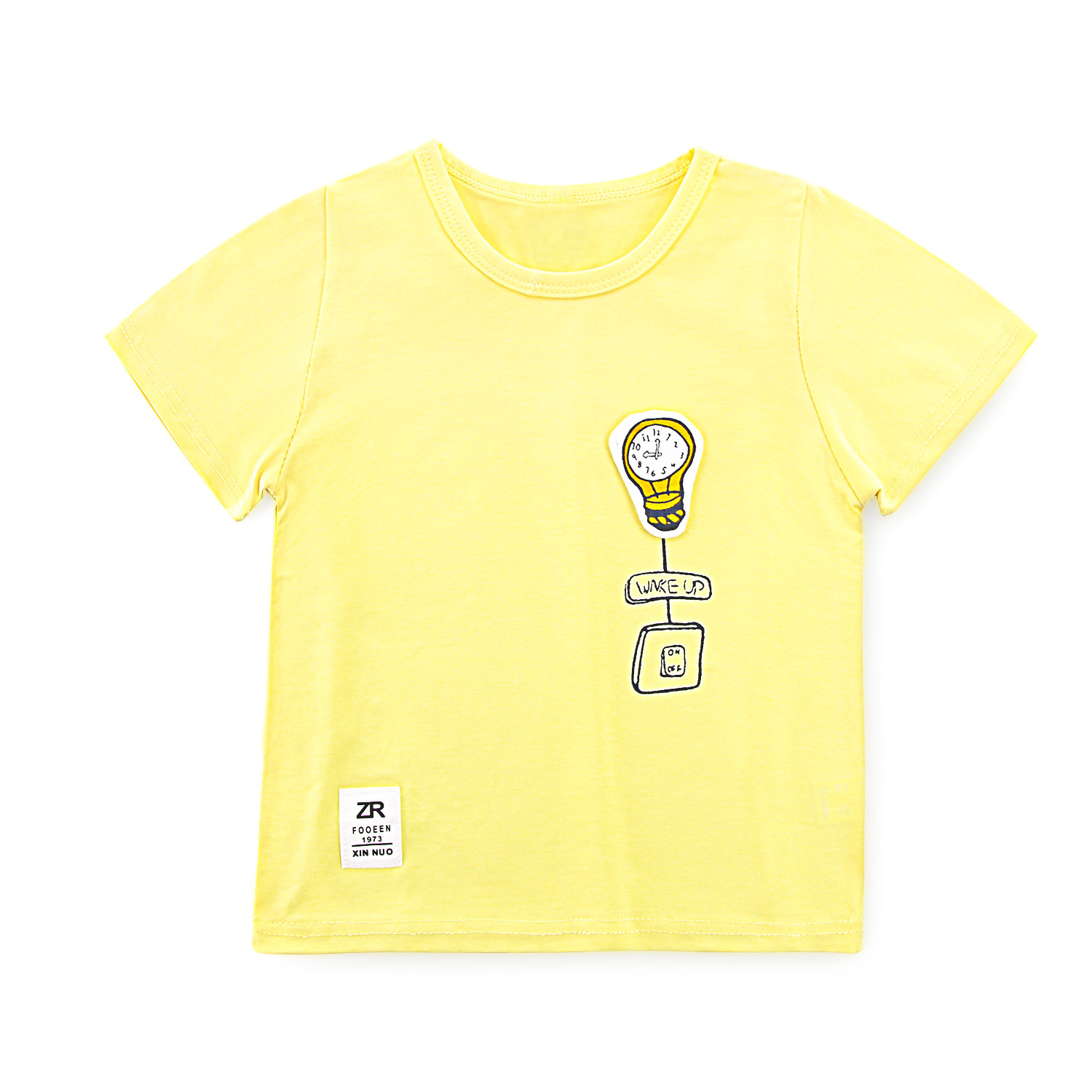 童趣T恤卡通儿童文化衫简约纯棉印字亲子班服批发详情18