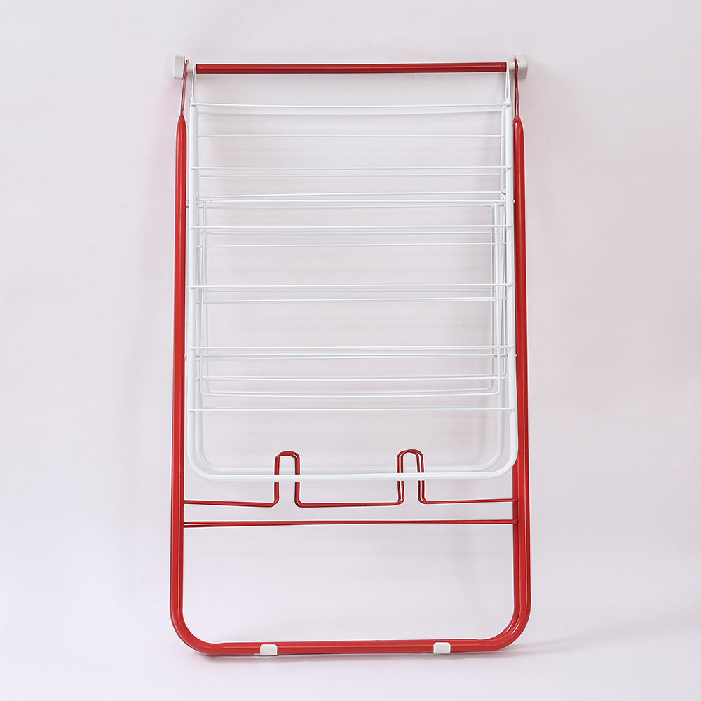 室内x型落地晾衣架阳台折叠晒衣架不锈钢翼型免安装晒被衣架批发详情6