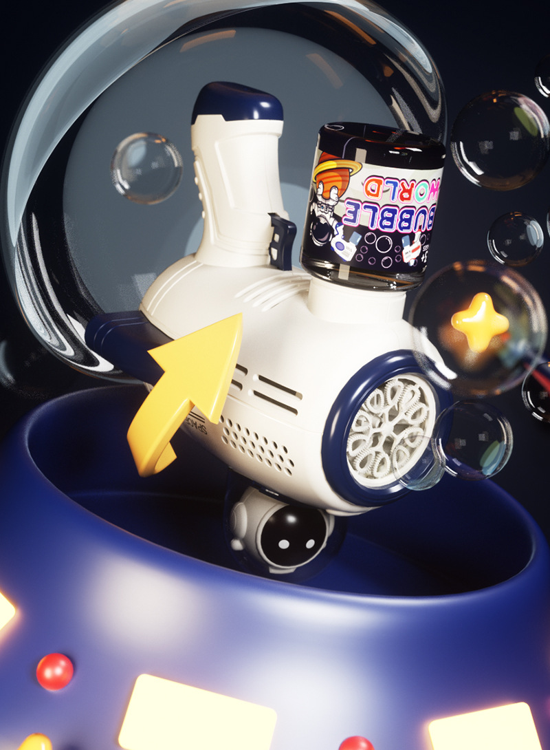 新款网红太空宇航员泡泡机电动10孔泡泡枪儿童玩具加特林跨境批发详情8