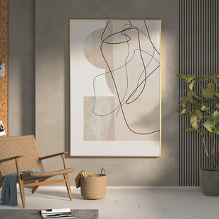 Simple and modern living room decorative paintings, fresh and clean sofa background wall combination paintings, healing scenery, dining room hanging wall paintings pic 11