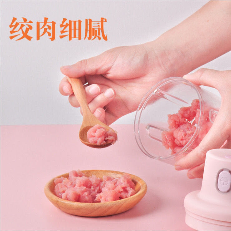 智能家用电动蒜泥器厨房迷你捣蒜器辅食压蒜器包子饺子馅绞肉机详情23